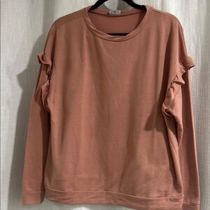 Women's Ruffled Sleeve Top - Pink